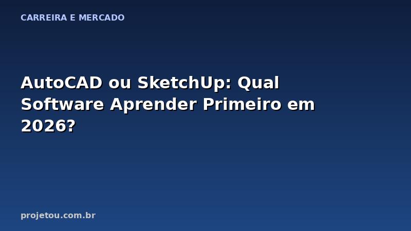 AutoCAD ou SketchUp: Qual Software Aprender Primeiro em 2026?