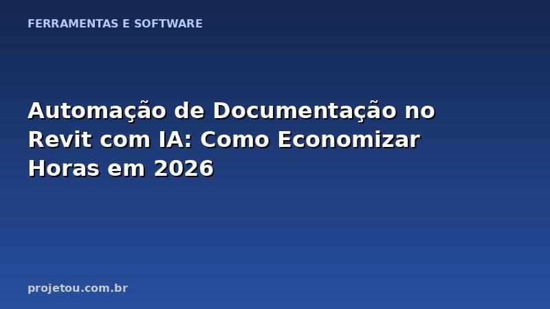 Automação de Documentação no Revit com IA: Como Economizar Horas em 2026
