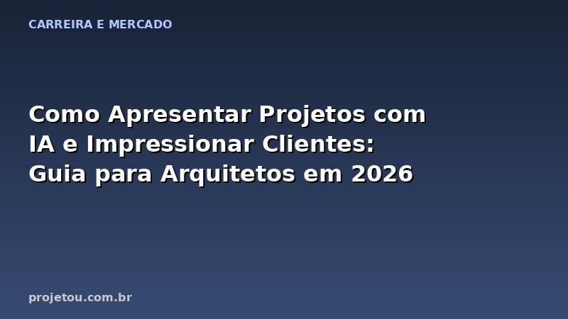 Como Apresentar Projetos com IA e Impressionar Clientes: Guia para Arquitetos em 2026