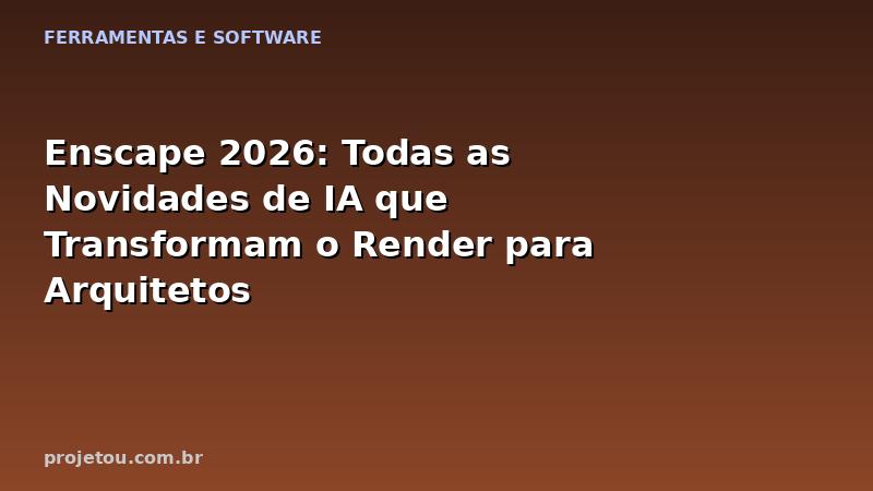 Enscape 2026: Todas as Novidades de IA que Transformam o Render para Arquitetos