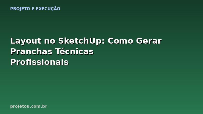 Layout no SketchUp: Como Gerar Pranchas Técnicas Profissionais