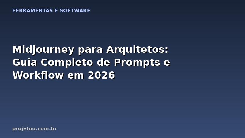 Midjourney para Arquitetos: Guia Completo de Prompts e Workflow em 2026