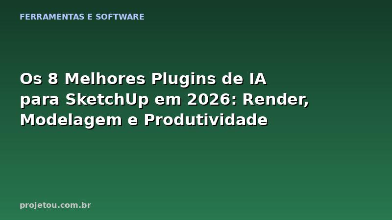 Os 8 Melhores Plugins de IA para SketchUp em 2026: Render, Modelagem e Produtividade