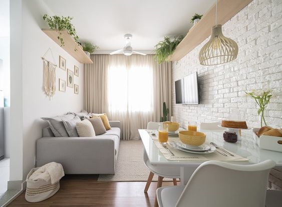 Decoração em tons quentes