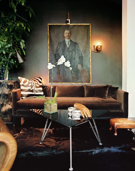 Decoração em tons terrosos