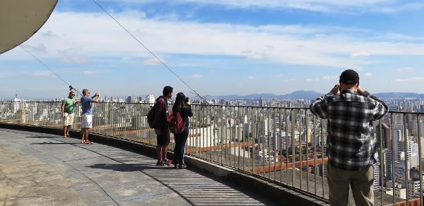 Vista panorâmica de São Paulo no topo do Copan