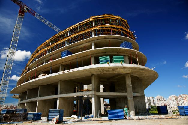 Exemplo de estrutura erguida em uma construção civil