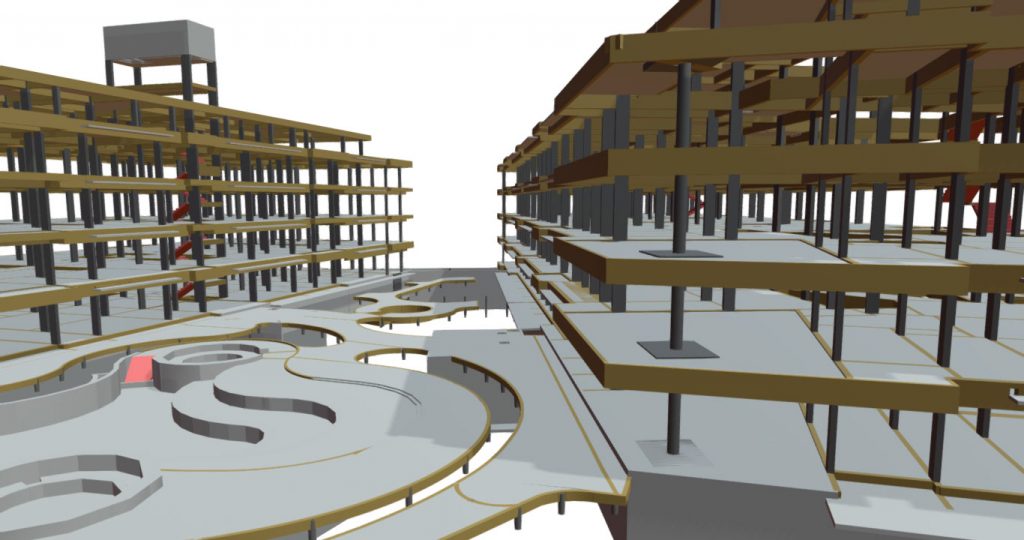 Sistema estrutural modelado no software Eberick