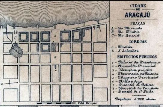 Traçado urbano da antiga Aracajú