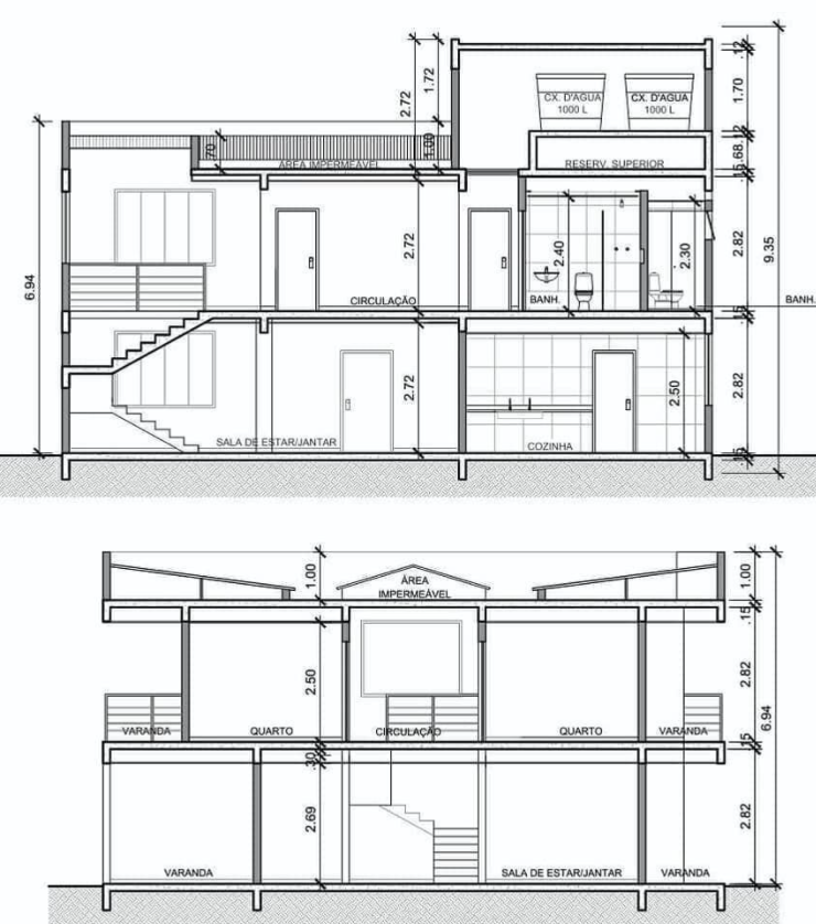 Corte – Anteprojeto Arquitetura