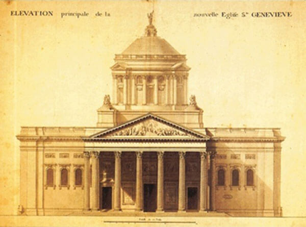 A fachada do Museu Britânico, possui rigorosa simetria e uso frontão e pórtico, uma clara influencia da Arquitetura Palladiana, predominante no período