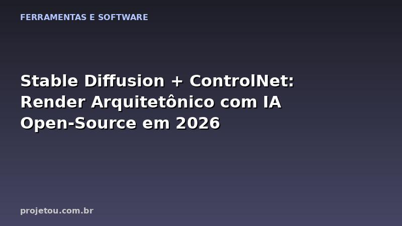 Stable Diffusion + ControlNet: Render Arquitetônico com IA Open-Source em 2026