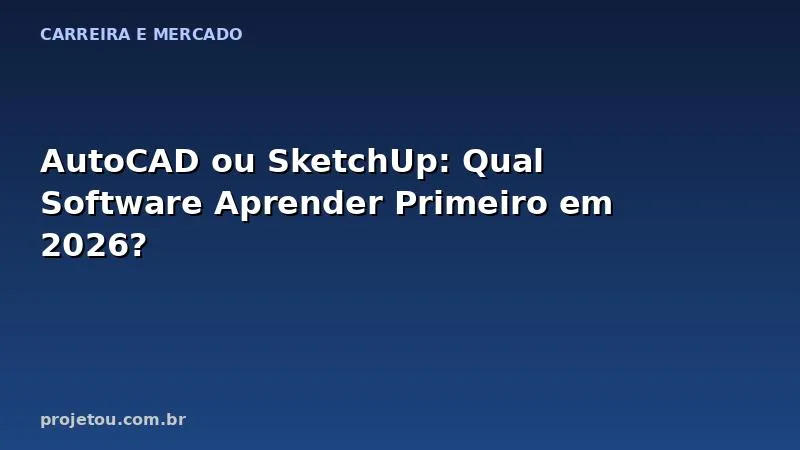 AutoCAD ou SketchUp: Qual Software Aprender Primeiro em 2026?