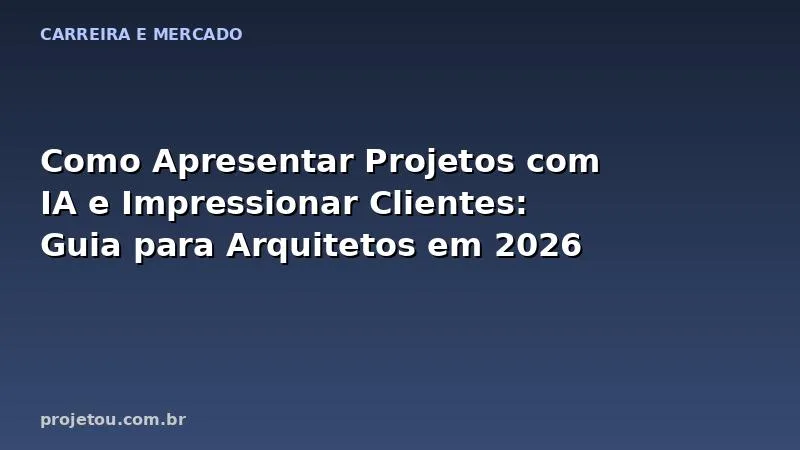 Como Apresentar Projetos com IA e Impressionar Clientes: Guia para Arquitetos em 2026