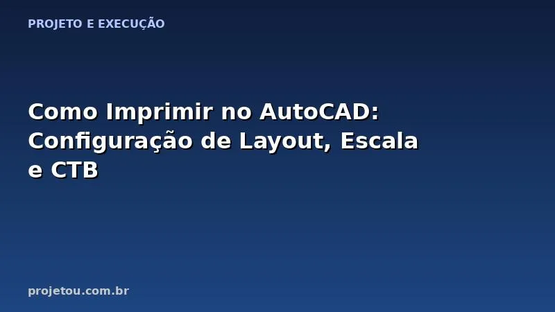 Como Imprimir no AutoCAD: Configuração de Layout, Escala e CTB