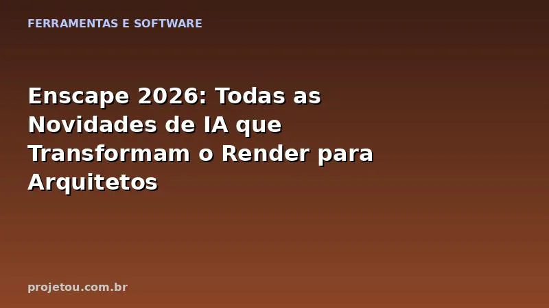 Enscape 2026: Todas as Novidades de IA que Transformam o Render para Arquitetos