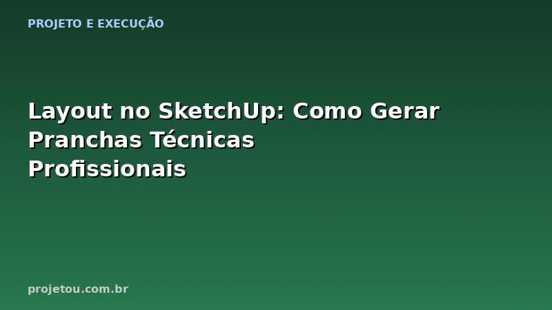 Layout no SketchUp: Como Gerar Pranchas Técnicas Profissionais