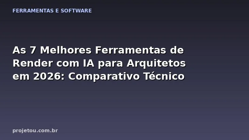 As 7 Melhores Ferramentas de Render com IA para Arquitetos em 2026: Comparativo Técnico