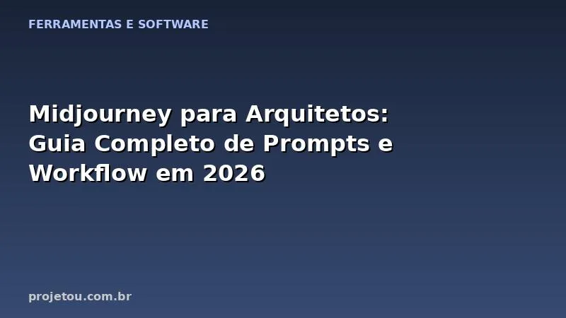 Midjourney para Arquitetos: Guia Completo de Prompts e Workflow em 2026
