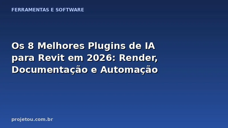 Os 8 Melhores Plugins de IA para Revit em 2026: Render, Documentação e Automação