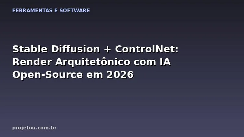 Stable Diffusion + ControlNet: Render Arquitetônico com IA Open-Source em 2026